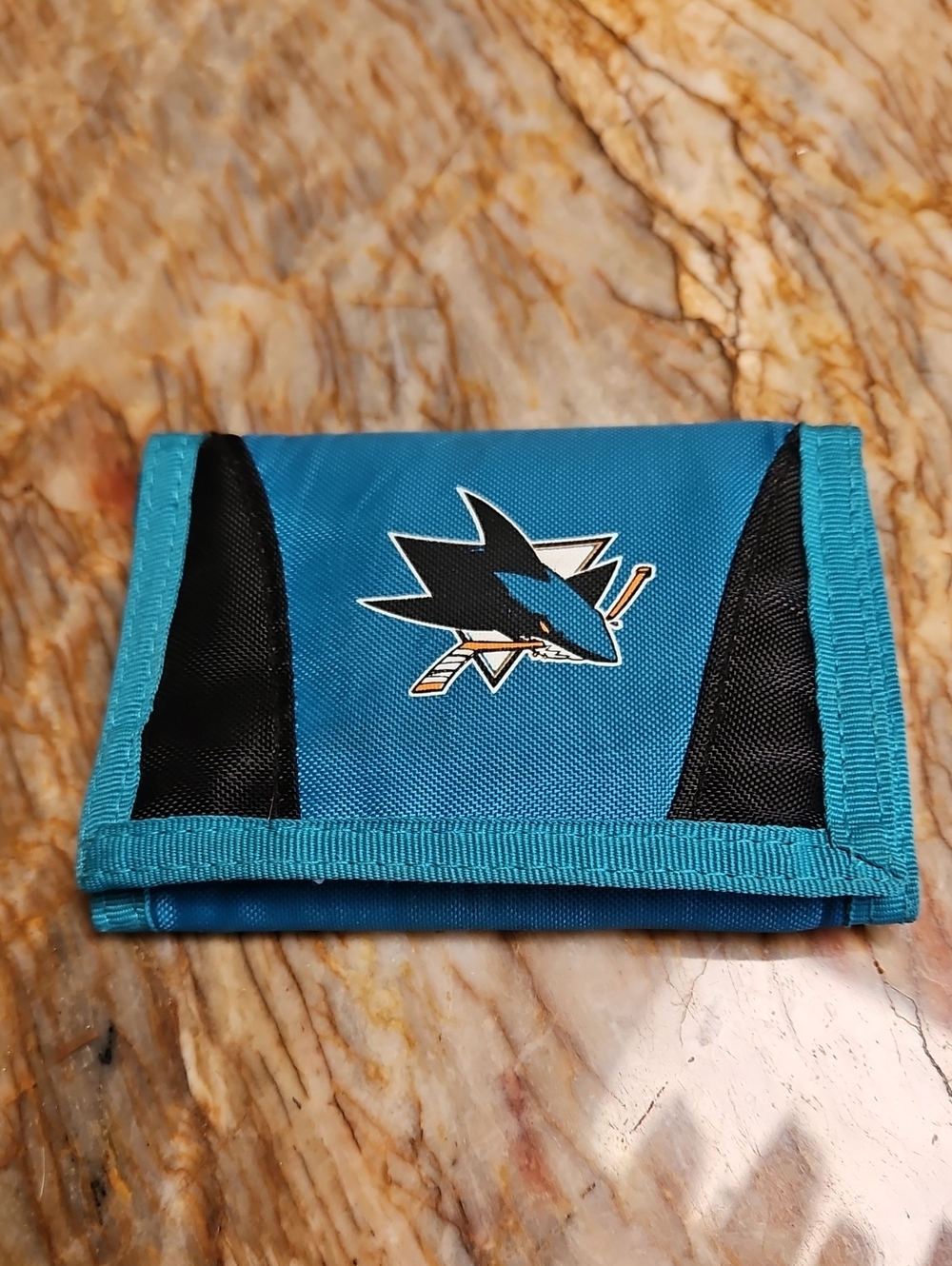 San Jose Sharks Teal Tri-Fold Wallet